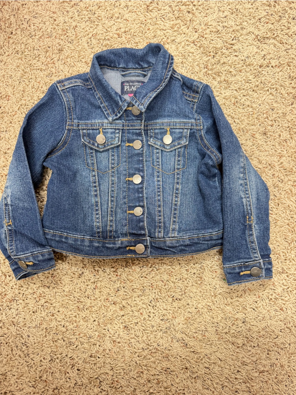 The Children's Place Girls' Dark Blue Denim Jacket